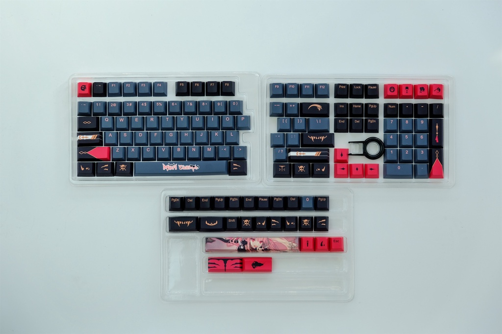 GMK Mori Calliope Keycap, 129 Keys PBT Keycaps Cherry Profile DYE-SUB ...