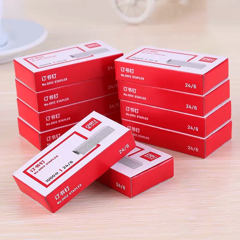 Deli 1000PCS/BOX Staple 24/6 School Office Supplies E0012N | Shopee ...