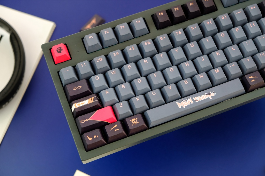 GMK Mori Calliope Keycap, 129 Keys PBT Keycaps Cherry Profile DYE-SUB ...