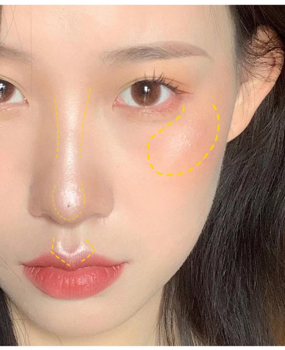 3D Embossed Highlighter Powder Palette Makeup Glow Face Contour Shimmer ...