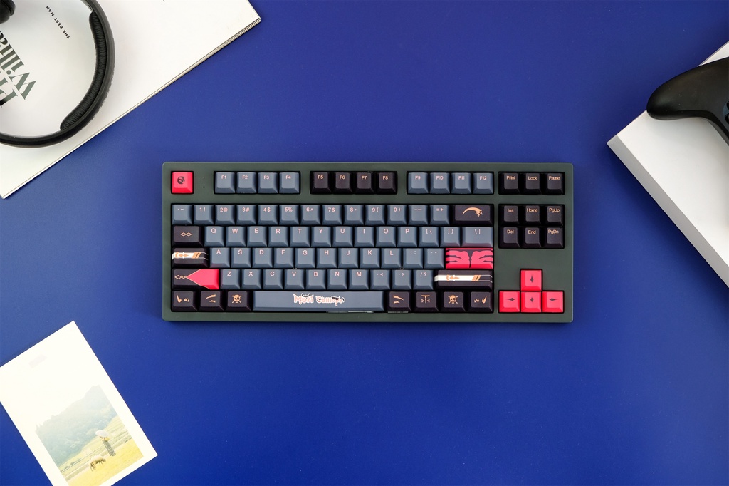 GMK Mori Calliope Keycap, 129 Keys PBT Keycaps Cherry Profile DYE-SUB ...