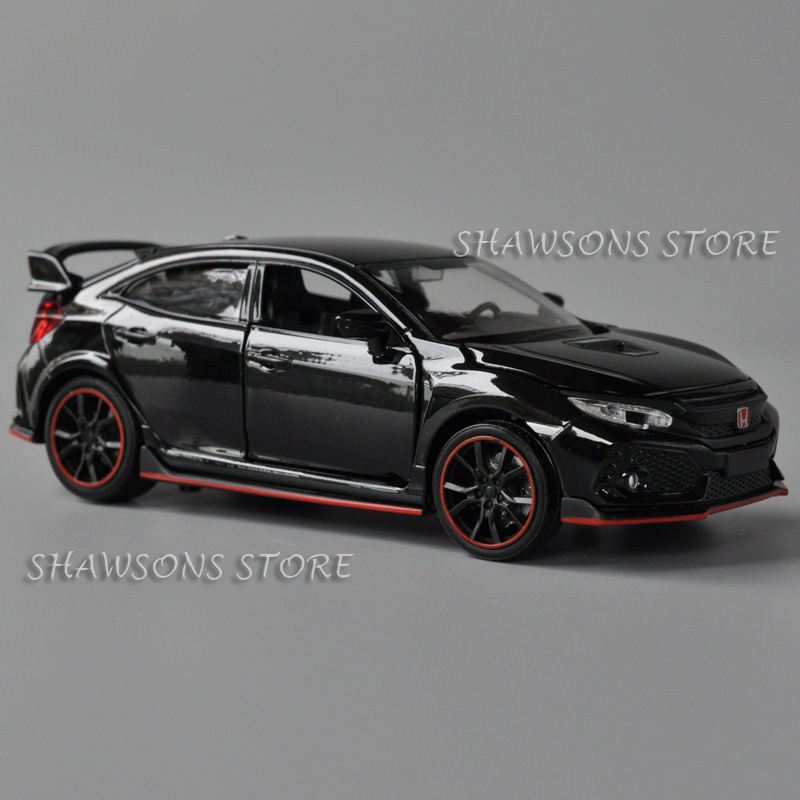 1:32 Scale Diecast Metal Car Model Honda Civic Type R Replica Pull Back ...