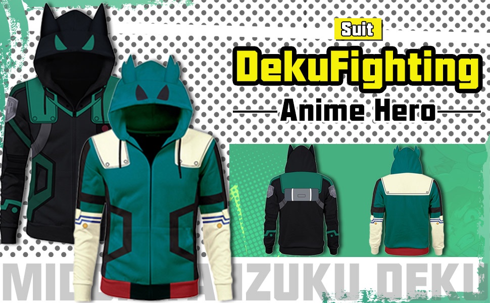 Izuku midoriya hoodie with on sale ears