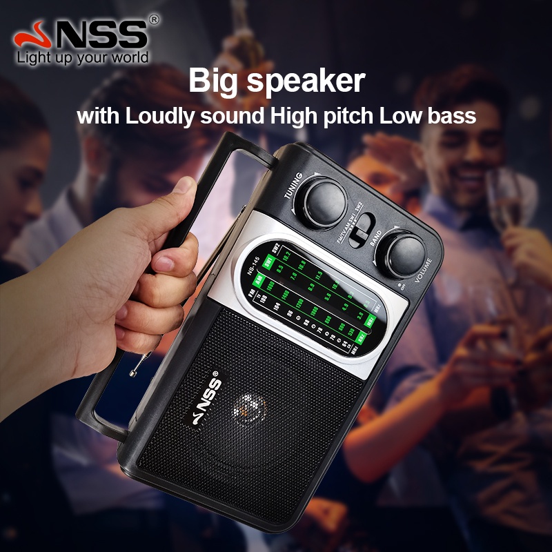 NSS Portable transistor Radio FM AM SW 2 BAND Radio Multimedia Speaker ...