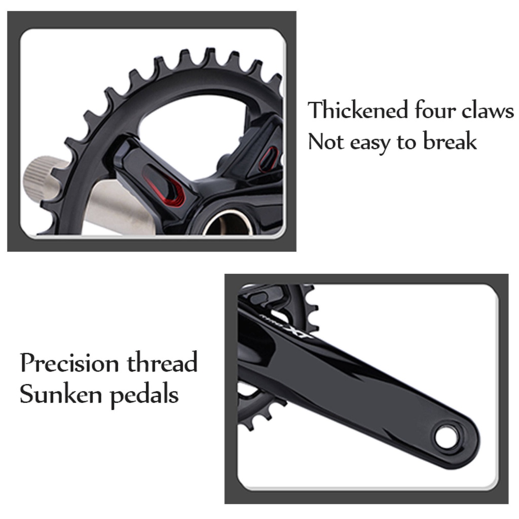 RIRO XT BCD 104 Bike Crankset Aluminum Alloy Crank Arm Set 170mm 175mm ...