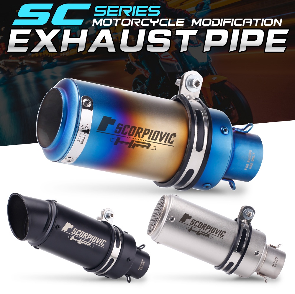 SC Universal 51mm/60mm Motorcycle Exhaust Pipe Locomotives Professional ...