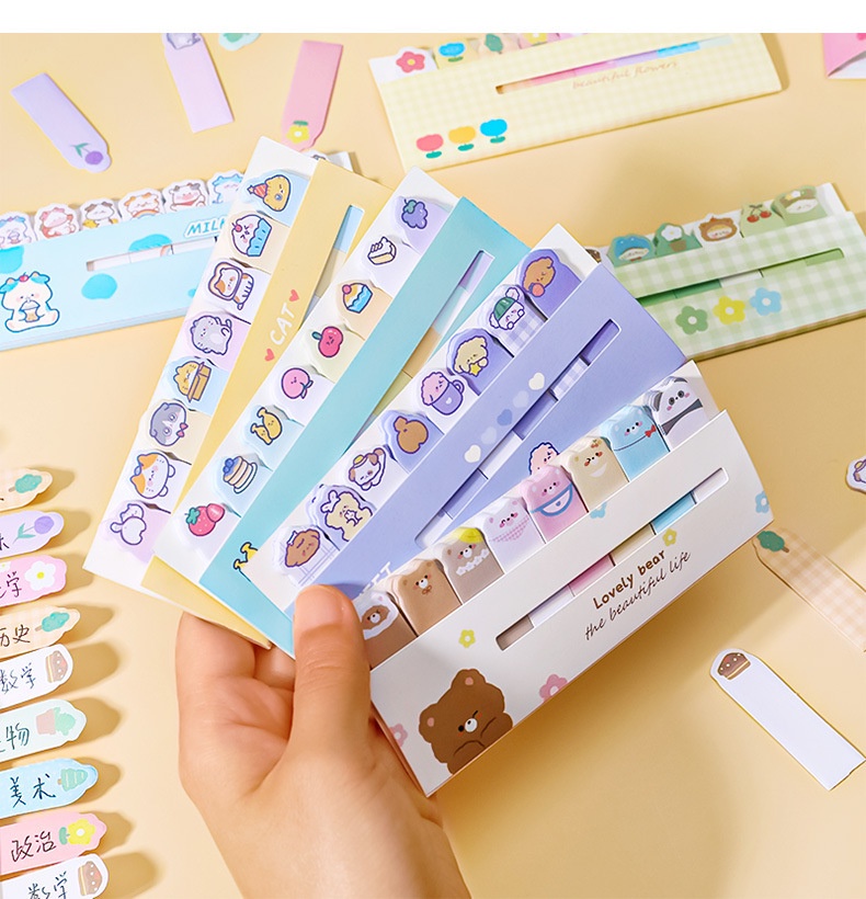 Cute Stationery Cartoon Cute Things Sticky Post Row Sitting Notes Book ...