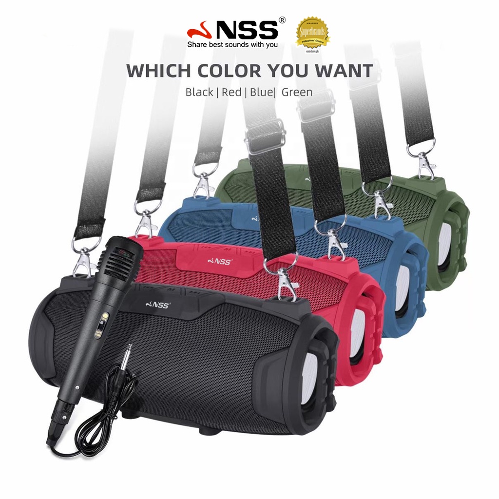 NSS Portable Bluetooth Speaker Karaoke System Outdoor Speaker USB AUX ...