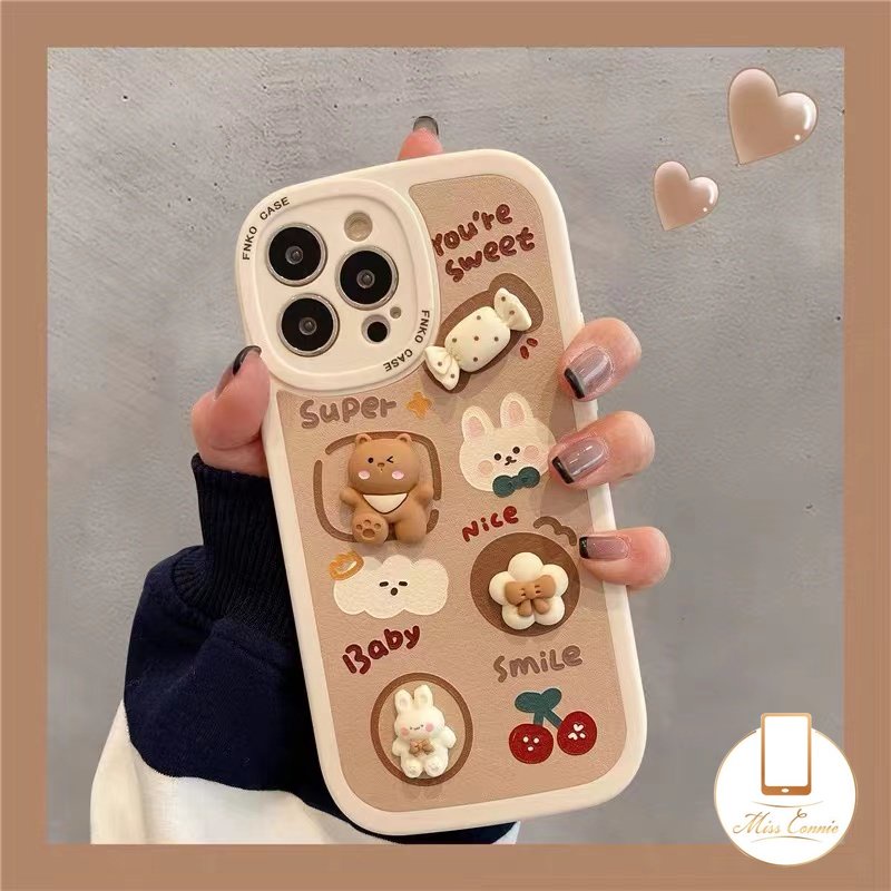 3d Cute Bear Rabbit Case Realme 8i 9i C35 Note50 C30 C53 C51 C15 C55 10 C12 C25 C25y C31 C25s 7130