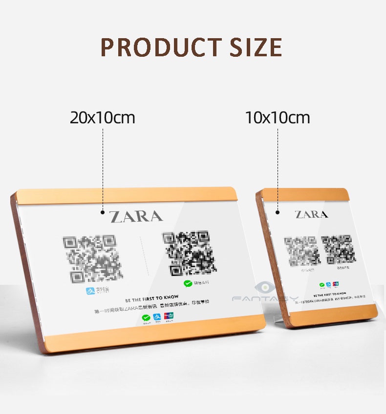 SVIAO Creative Solid Wood QR Code Table Card Display Ad Photo Frame ...