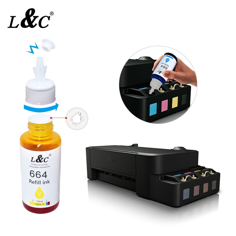 L&C Refill 664 Ink Dye Ink Compatible For Epson ink Dye Refill ...