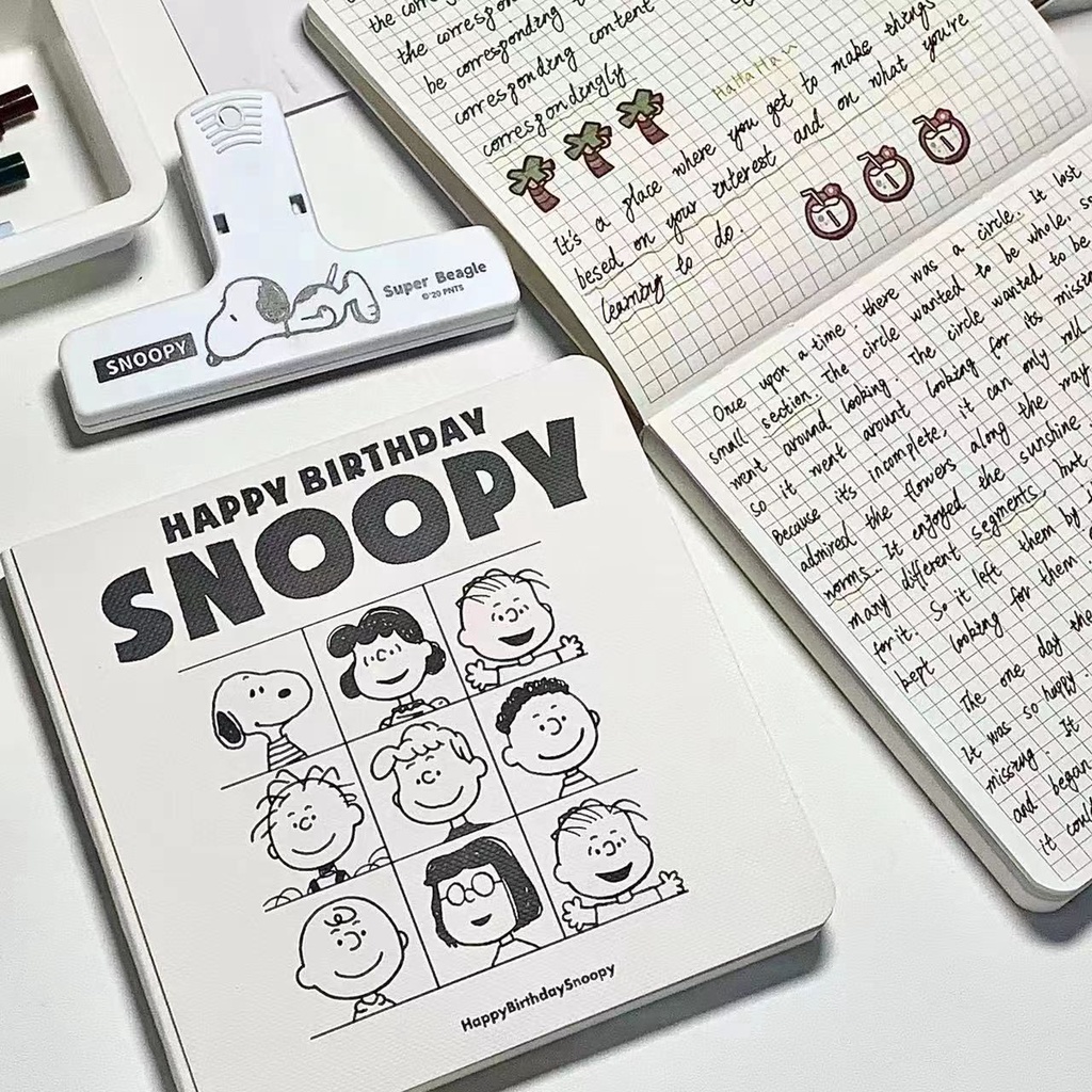 Snoopy Notepad Square Thickened Notebook Student ins Style Diary ...