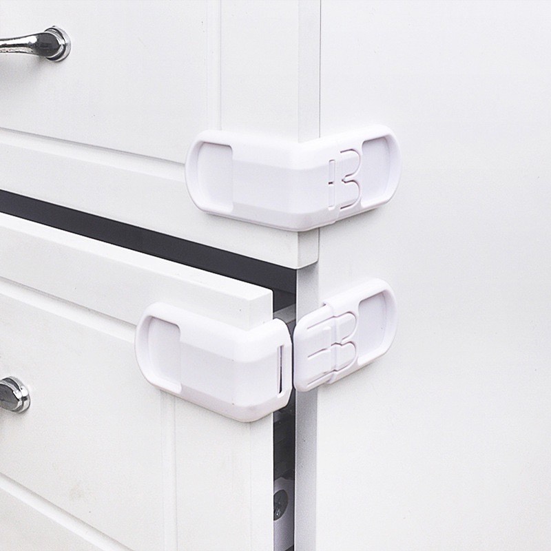 Corner Latch Taky, and Drawer Lock, Safe for Babies to Open