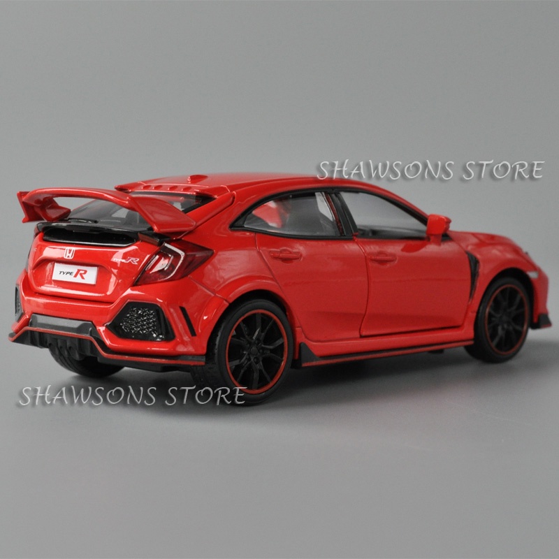 1:32 Scale Diecast Metal Car Model Honda Civic Type R Replica Pull Back ...