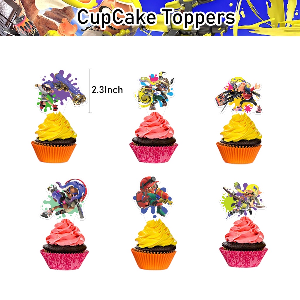 Shooting Game Splatoon 3 Birthday Party Decoration Splatooned Balloon ...