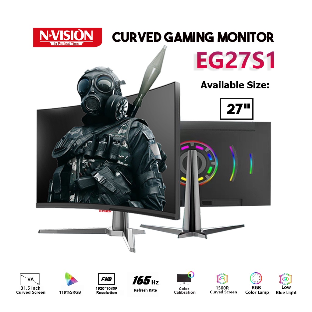 IPS Monitor 27/32 Inch 165hz LED Monitors HDMI VGA 27