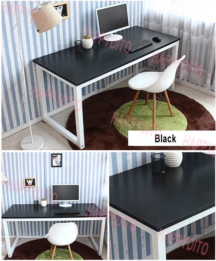 Wooden Computer Table Office Computer Desk 100 120 140 80 White Student ...