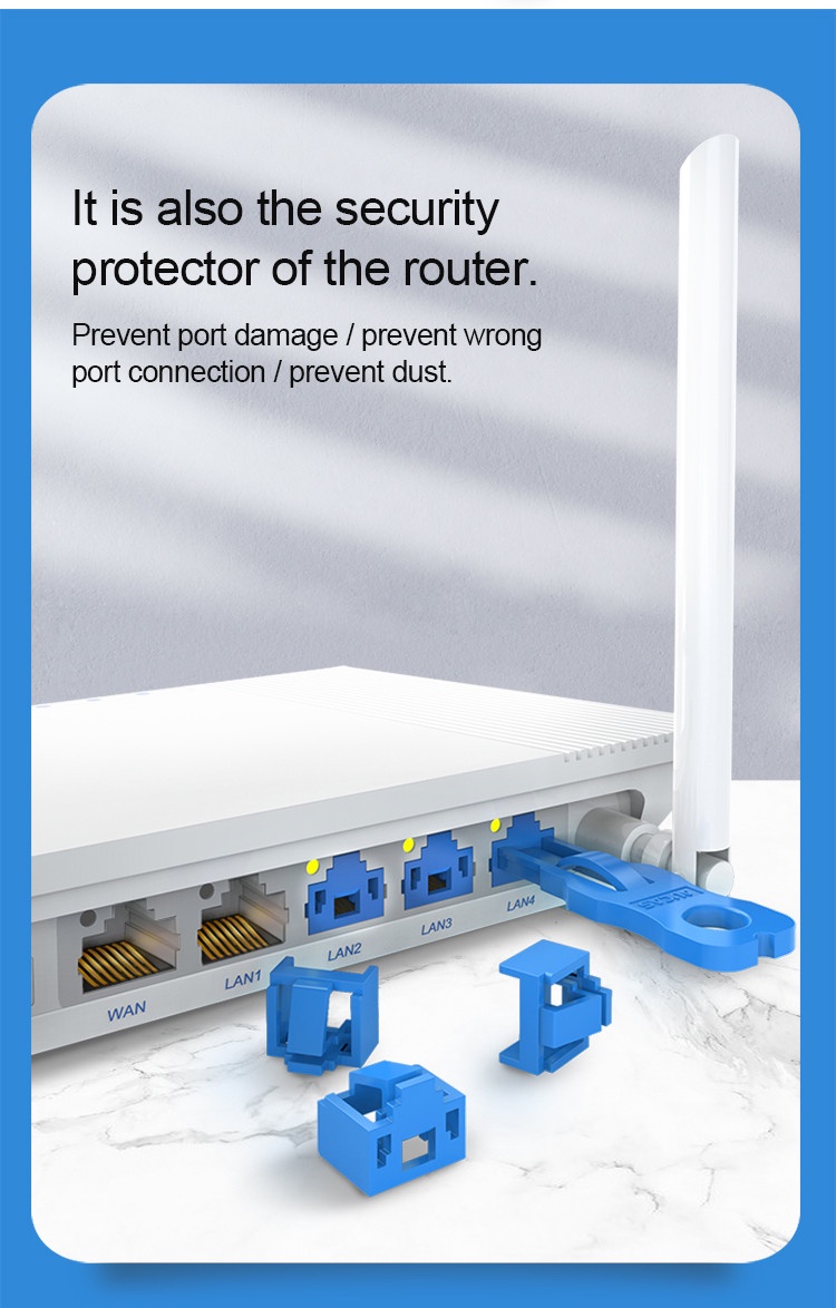 ZoeRax RJ45 Port Lock with Key Ethernet Port Lock Anti-Dust Protector ...