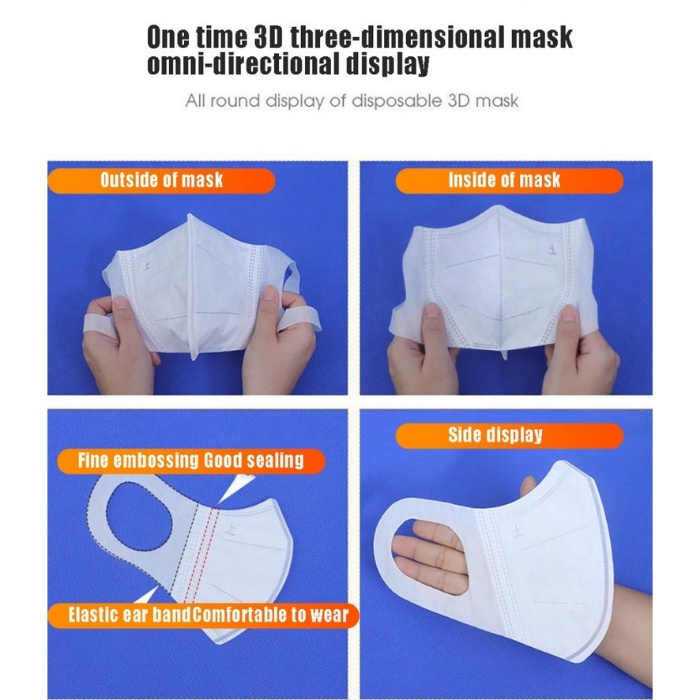 [Ready Stock] L size 10pcs big face mask fat mask disposable mask men's ...