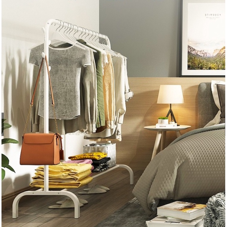 bedroom hanger floor drying rack balcony drying rack for clothes single ...