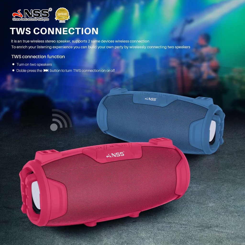 NSS Portable Bluetooth Speaker Karaoke System Outdoor Speaker USB AUX ...