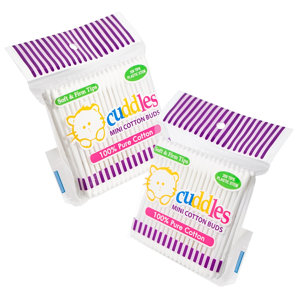Cuddles Mini Cotton Buds For Babies And Adults Plastic Stem | Shopee ...