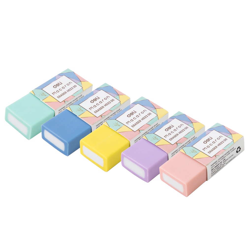 Deli Mini Eraser For Kids 1 Block Cute Colorful Eraser Student School ...