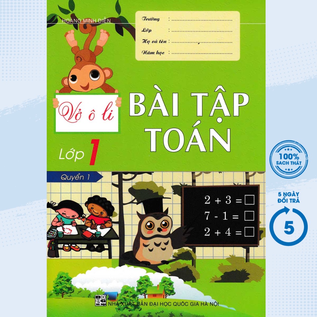 Book - Notebook Math Exercises Grade 1 (Hong An) | Shopee Philippines