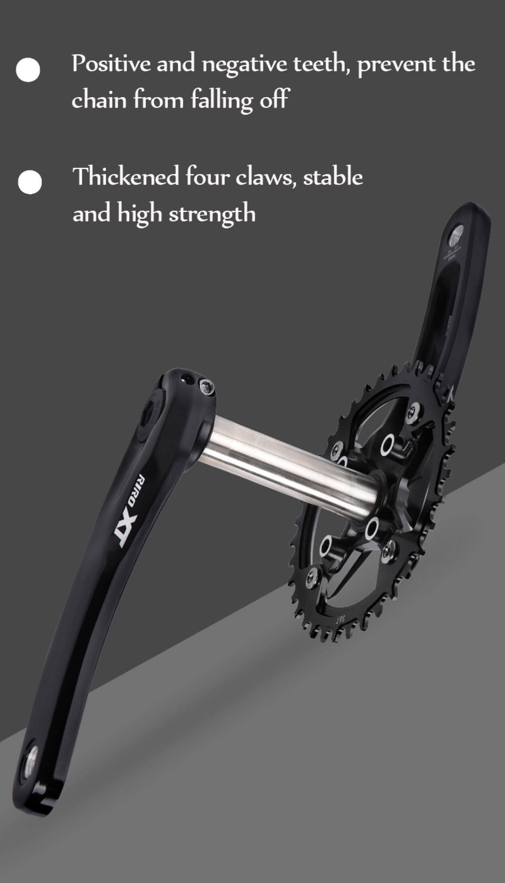 RIRO XT BCD 104 Bike Crankset Aluminum Alloy Crank Arm Set 170mm 175mm ...