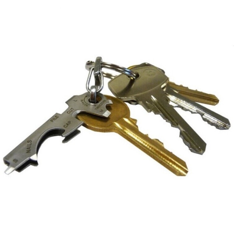 8 in 1 Multi Tool Key Stainless Steel Outdoor Multi-functional Tool ...