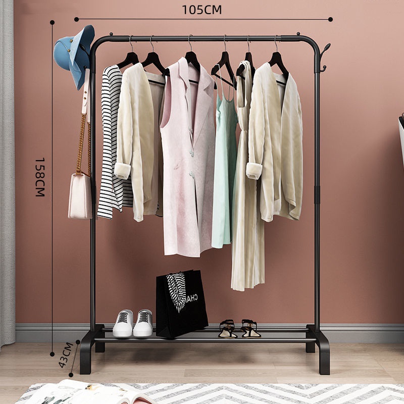 bedroom hanger floor drying rack balcony drying rack single | Shopee ...