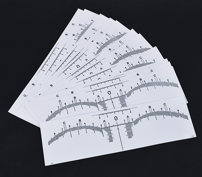 10Pcs Disposable Tattoo Assisted Design Eyebrow Ruler Eyebrow Shape ...