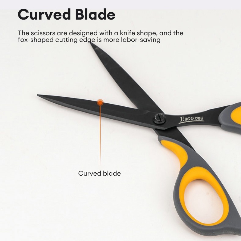 Deli Stainless Steel Scissor Household Multi-functional Scissor Office ...