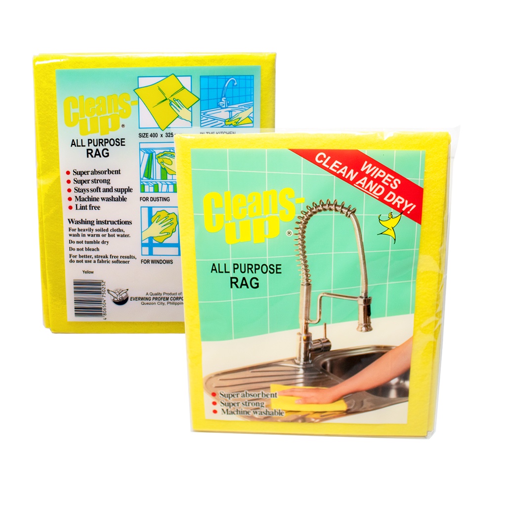 Cleans Up All Purpose Rag (Good Quality Cleaning For Glass Mirror Or ...