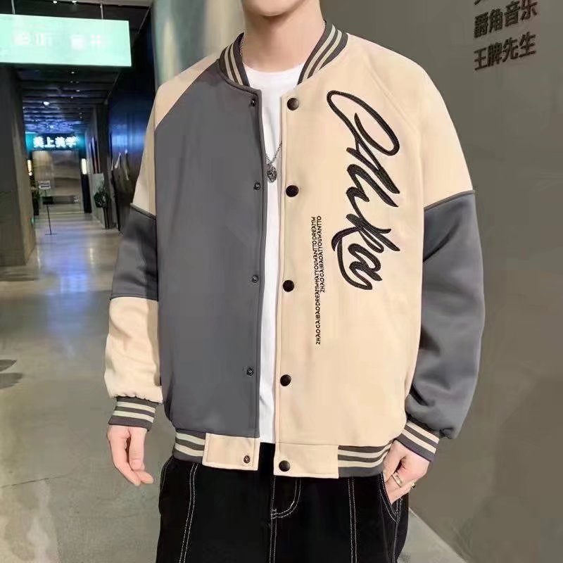 Korean Spring Summer Striped Baseball Jacket SD01606