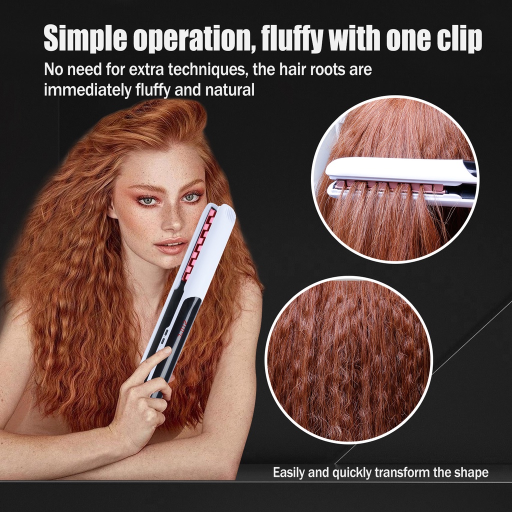 Mini Hair Curling Iron Hair Fluffy 3D Grid Curler Splint Floating ...