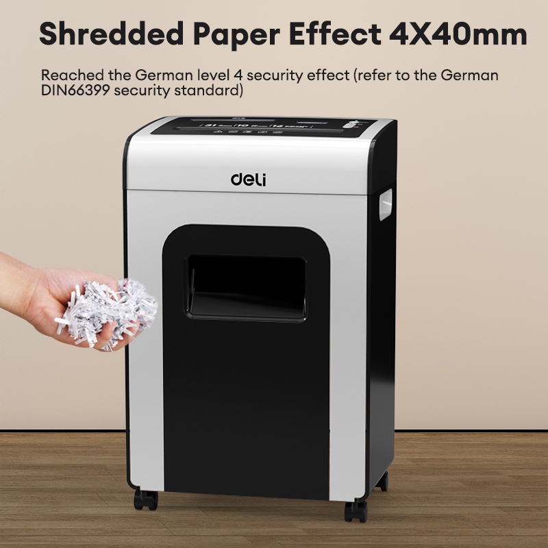 Deli Paper Shredder A4 Paper Shredder Machine Automatic Heavy Duty ...