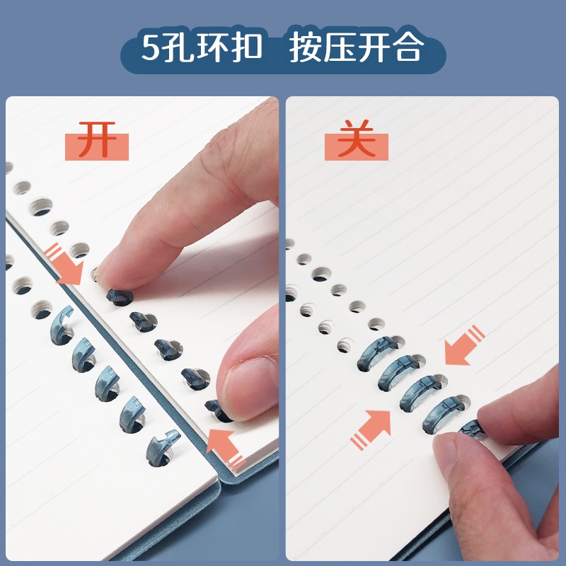 30/5 Holes Plastic Ring Binder Notebook cover( for A4/B5/A5/A6 ...
