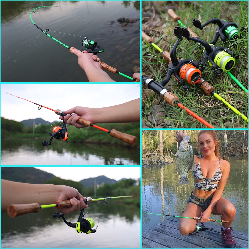 Fishing Set 3 Colors Fishing Rod And Fishing Reel Set 1.2m/1.65m ...