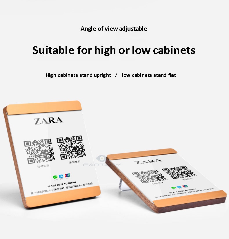 SVIAO Creative Solid Wood QR Code Table Card Display Ad Photo Frame ...