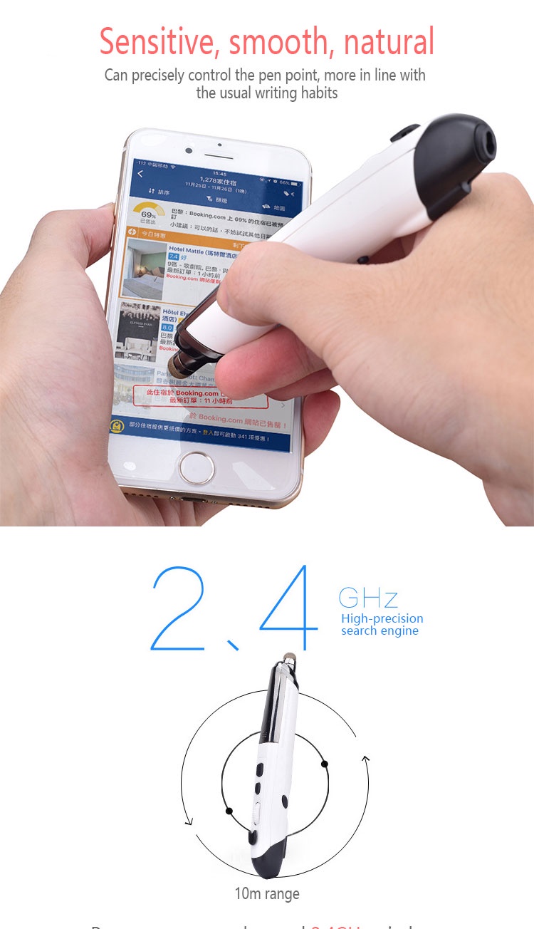The New Pen Mouse Wireless Handwriting Laser Pen Mouse Personality 2.4G ...
