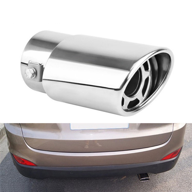 Car Exhaust Tip Steel Stainless Chrome Muffler Exhaust Tip Modification ...