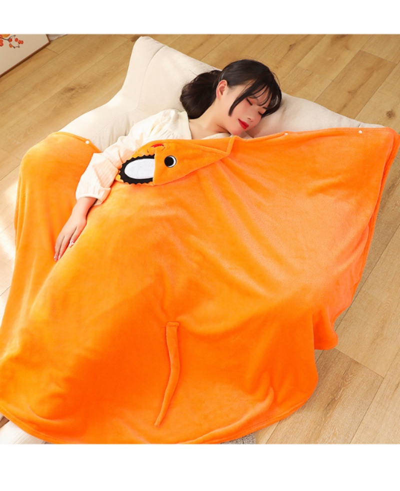 Anime Chainsaw Man Blanket Pochita Denji Makima Cosplay Flannel Blanket