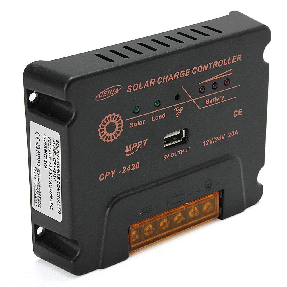 Y&H MPPT Solarladeregler 20A 12/24V – Mit LCD, USB-Ausgang Und LiFePO4-Aktivierung Für Versiegelte, GEL & Flutbatterien