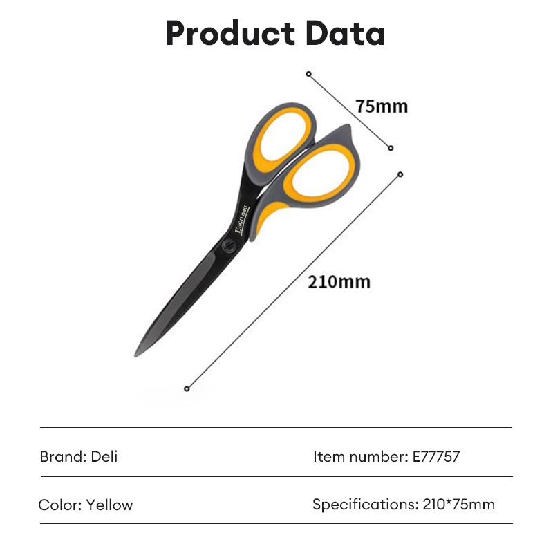 Deli Stainless Steel Scissor Household Multi-functional Scissor Office ...