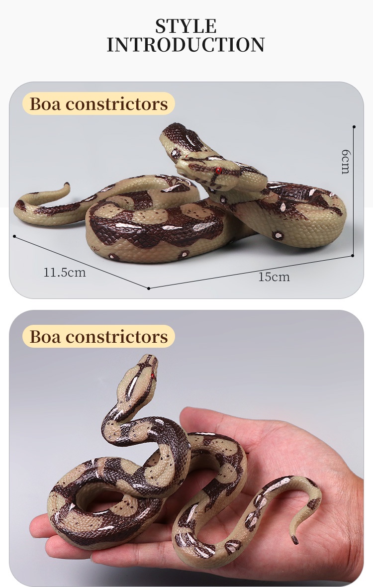 Simulation Solid Snake Cobra Python Rattlesnake Soft Rubber Toy Gift ...