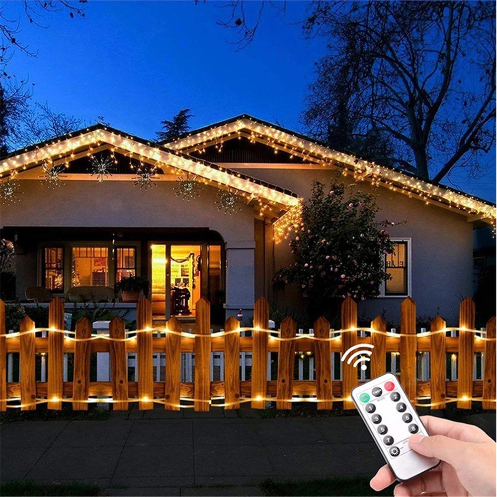 New 10/22/32m Led String Tube Light 8 Modes Lampu Fairy Lights ...