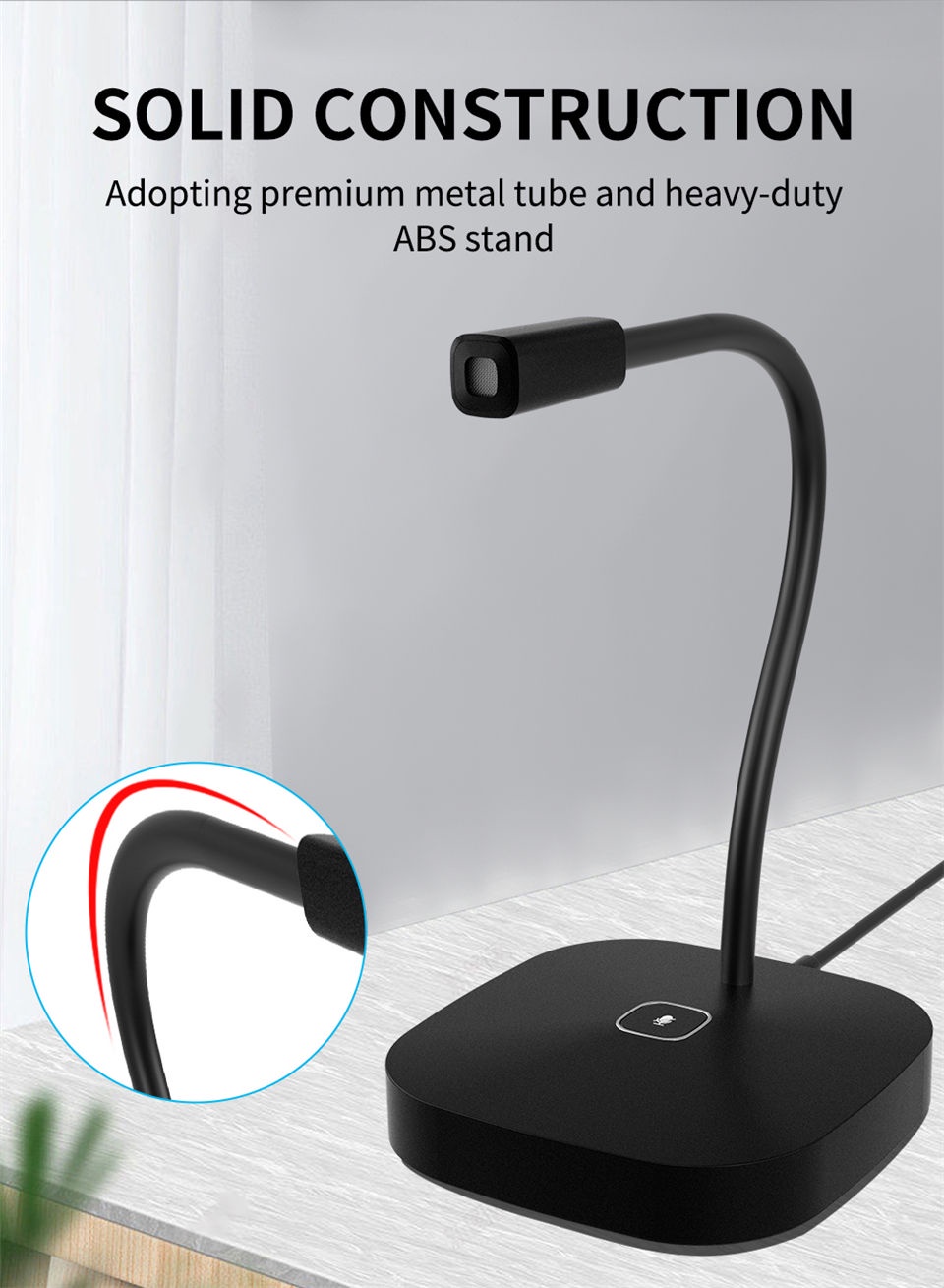 USB Microphone Yanmai Computer PC Gooseneck Microfone with Mute Button ...
