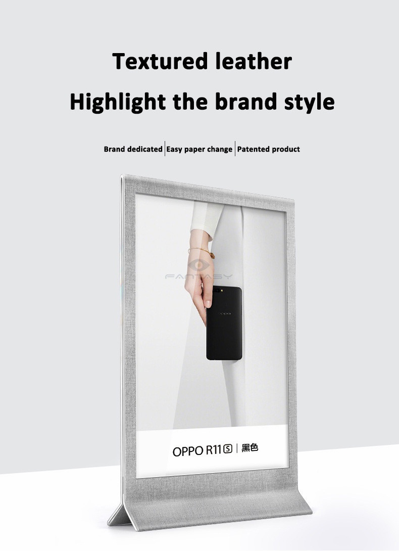 SVIAO A4 Personalized Magnetic Cloth Textured Leather Table Sign Holder ...