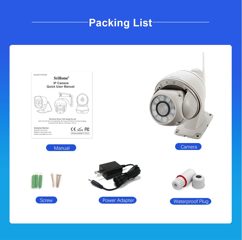 Adapter Sricam Sp008b Security Camera Sricam Ip Sricam 1080P PTZ